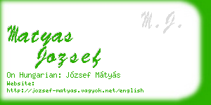 matyas jozsef business card